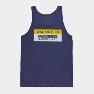 London Underground Way Out Sign (Picadilly Line) Tank Top